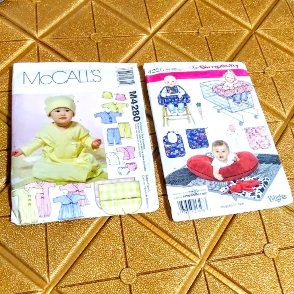 *McCALLS#M4280 & SIMPLICITY#4225*INFANT LAYETTE*SET OF 2 PATTERNS*PRICE IS FIRM